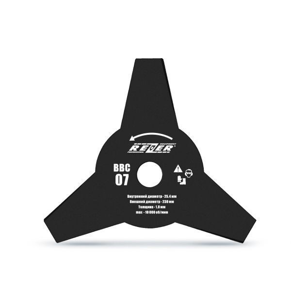 

Диск для триммера BC-07 230мм x 25,4мм x 1,8мм 3 лопасти