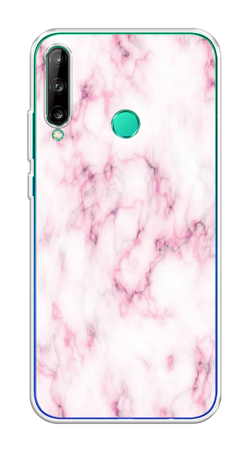 

Чехол на Honor 9C/Huawei P40 Lite E/Y7p "Мрамор с розовым", Белый;розовый, 6103350-1