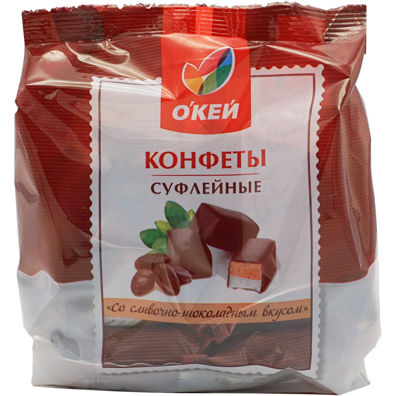 Конфеты Окей суфлейные со сливочно-шоколадным вкусом 200 г