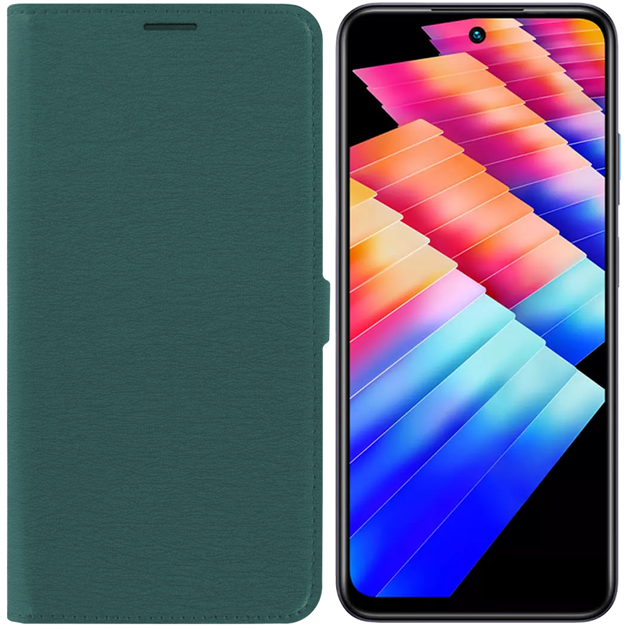 Чехол-книжка Krutoff Eco Book для Infinix Hot 30 Play зелёный опал