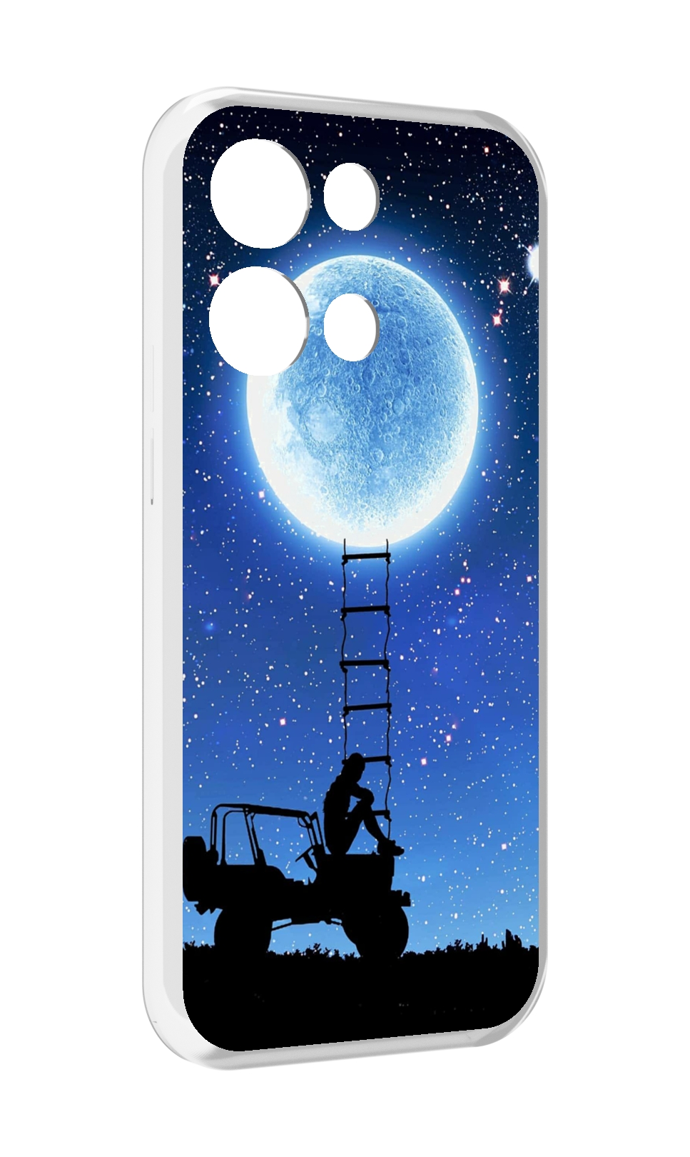 

Чехол MyPads Машина-на-лун для OPPO Reno8 Pro, Прозрачный, Tocco