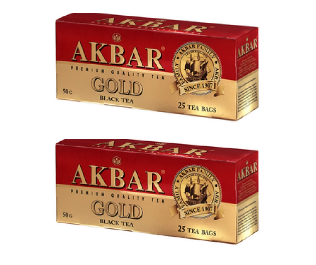 Чай черный Akbar Gold, 25 пакетиков х 2 шт