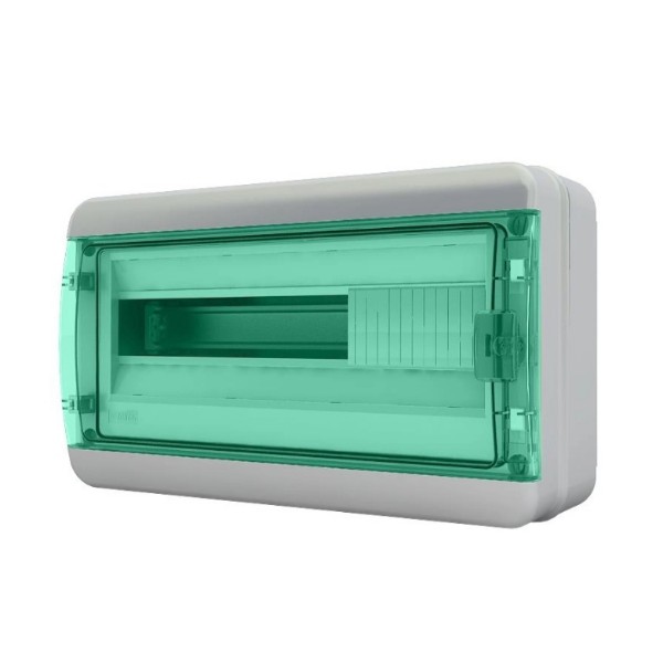 Tekfor Щит навесной 18 мод. IP65, прозрачная зеленая дверца BNZ 65-18-1 01-03-002