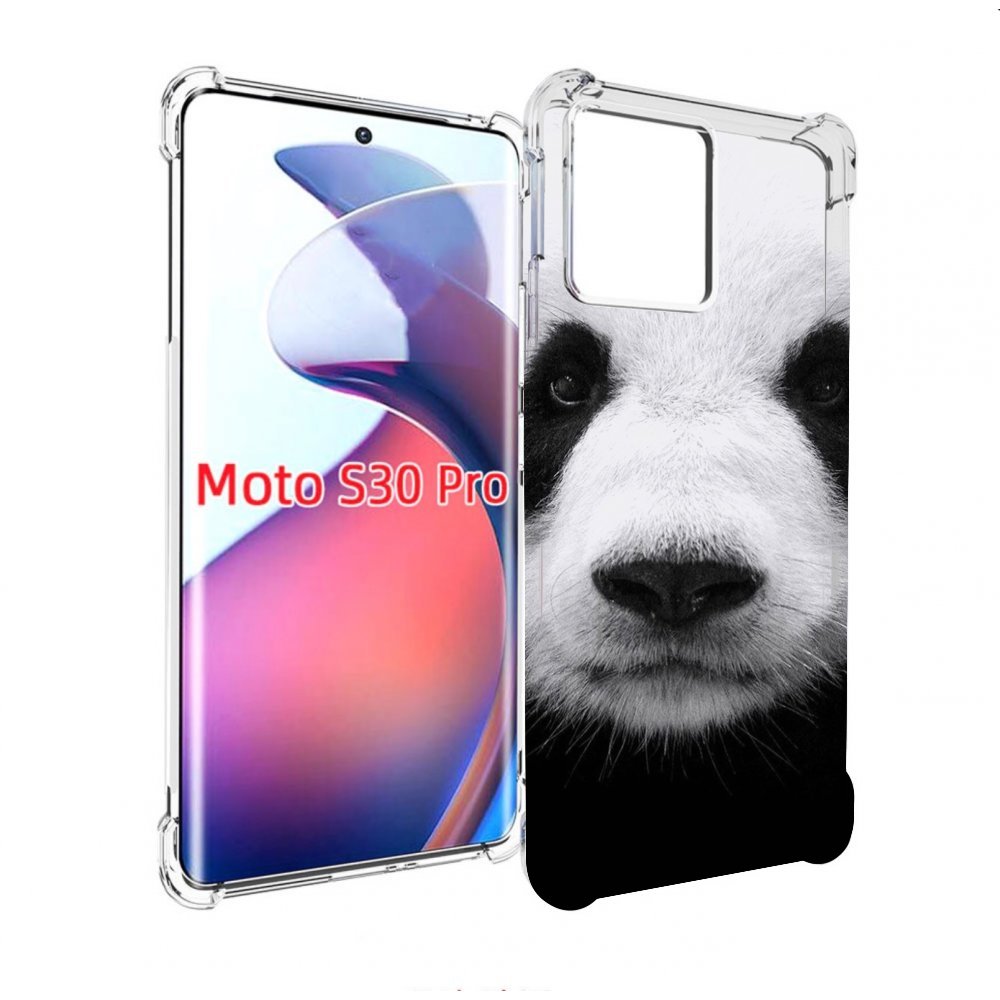 

Чехол MyPads Панда-портрет для Motorola Moto S30 Pro, Прозрачный, Tocco