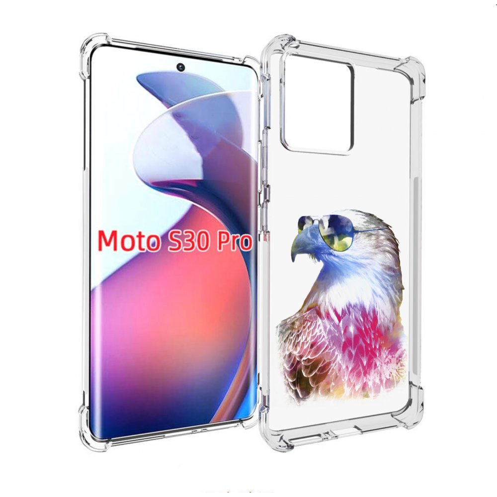 

Чехол MyPads Орел в очках для Motorola Moto S30 Pro, Прозрачный, Tocco