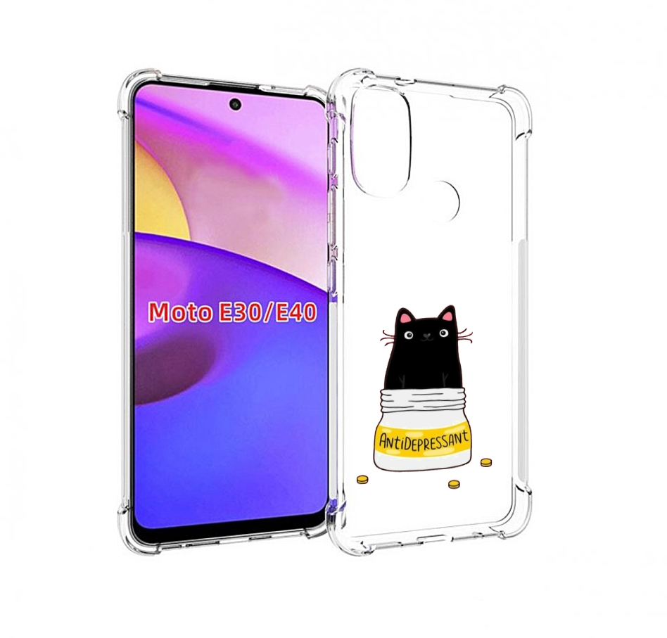 

Чехол бампер MyPads антидепрессант для Motorola Moto E30., Прозрачный, Tocco