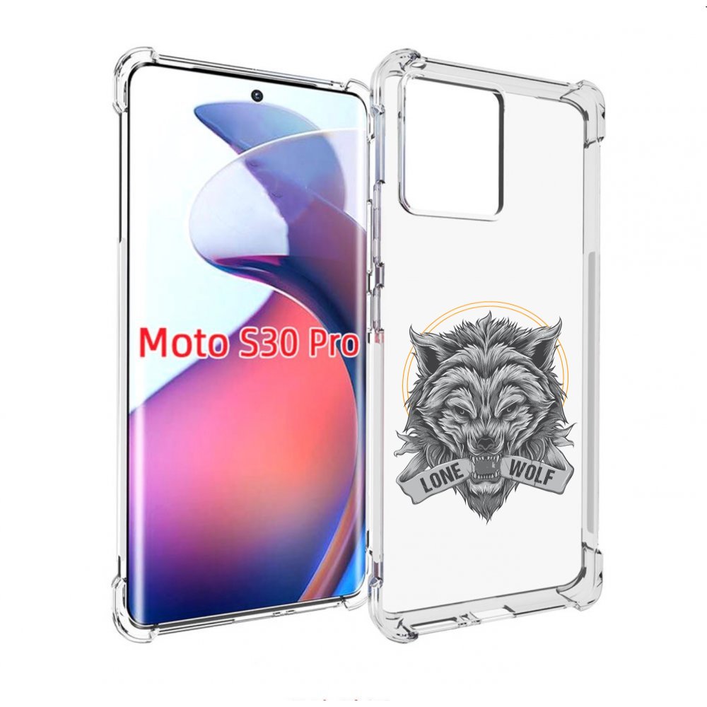 

Чехол MyPads Одинокий-волк мужской для Motorola Moto S30 Pro, Прозрачный, Tocco