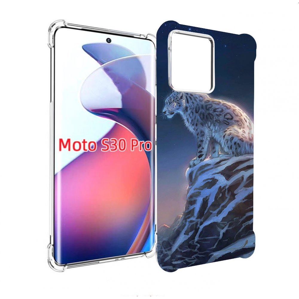 

Чехол MyPads Одинокий-Барс для Motorola Moto S30 Pro, Прозрачный, Tocco