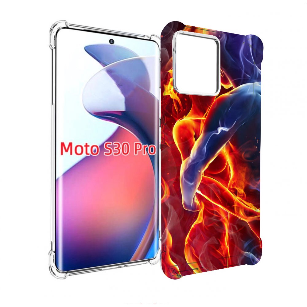 

Чехол MyPads Огонь-вода для Motorola Moto S30 Pro, Прозрачный, Tocco