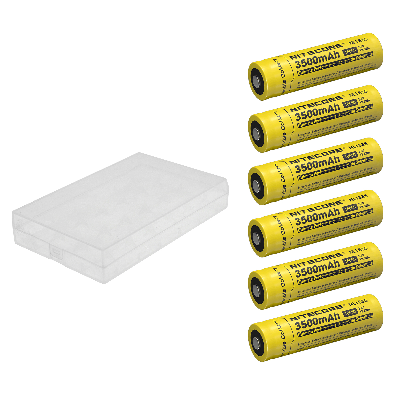 

Комплект из 8 аккумуляторов 18650 Nitecore NL1835 + бокс Soshine SBC-26, NL1835 + SBC-26