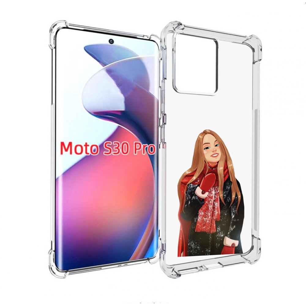 

Чехол MyPads Новогодний-зимний-арт женский для Motorola Moto S30 Pro, Прозрачный, Tocco