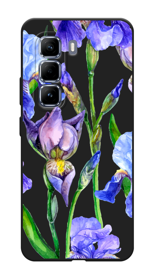 

Чехол Awog на Infinix Hot 50 Pro "Синие ирисы", Фиолетовый;голубой;зеленый, 3106952-1