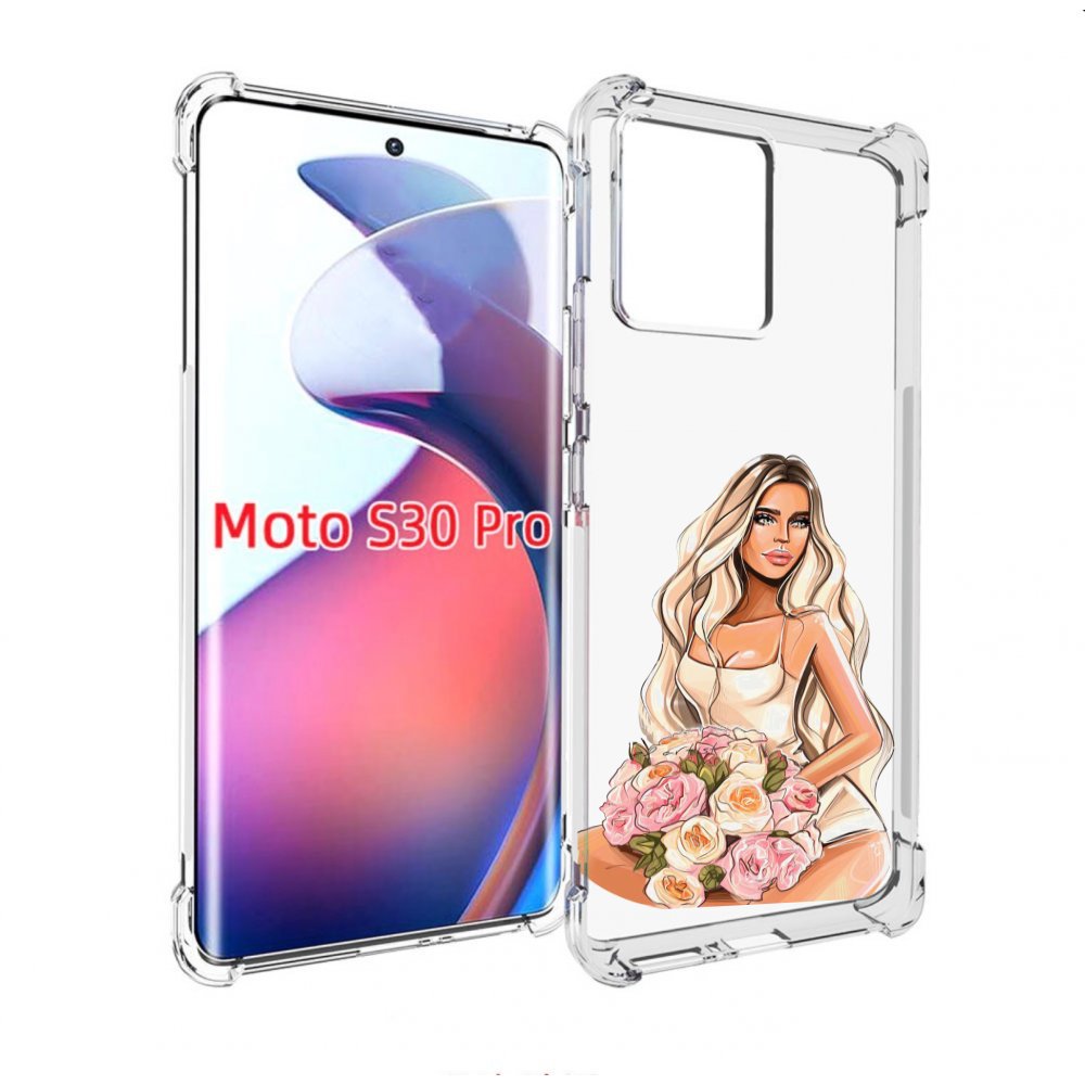 

Чехол MyPads Нежная-девушка женский для Motorola Moto S30 Pro, Прозрачный, Tocco