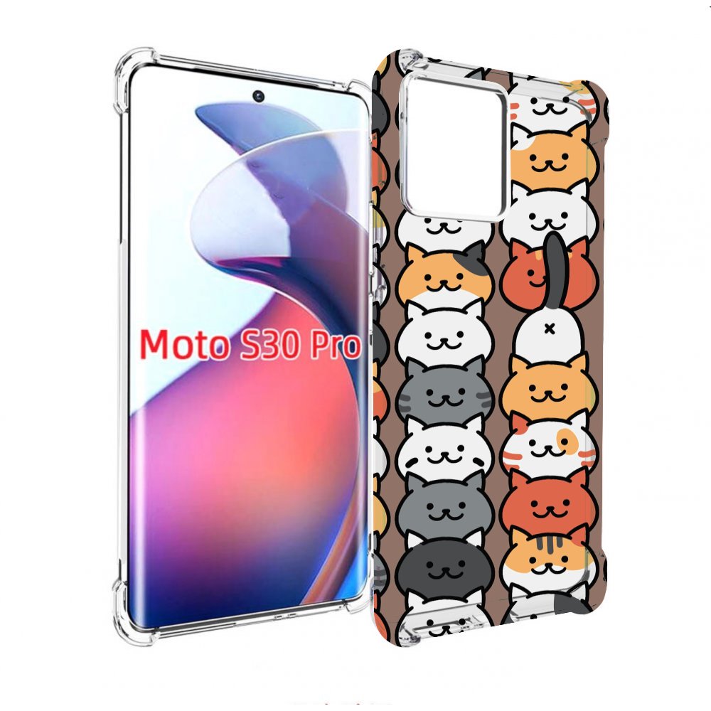 

Чехол MyPads Найди-кота для Motorola Moto S30 Pro, Прозрачный, Tocco