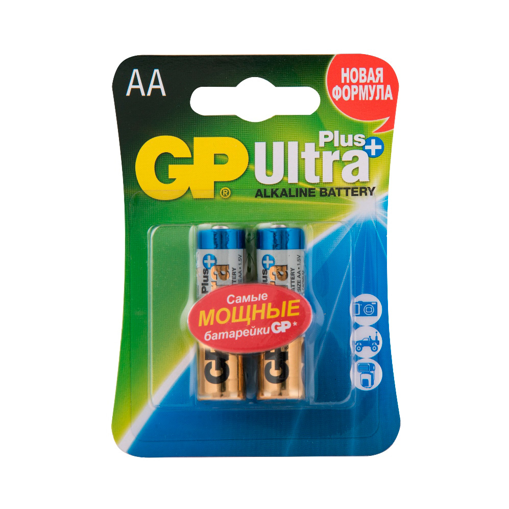 Элемент питания AA Ultra Plus Alkaline (блистер 2 шт) GP