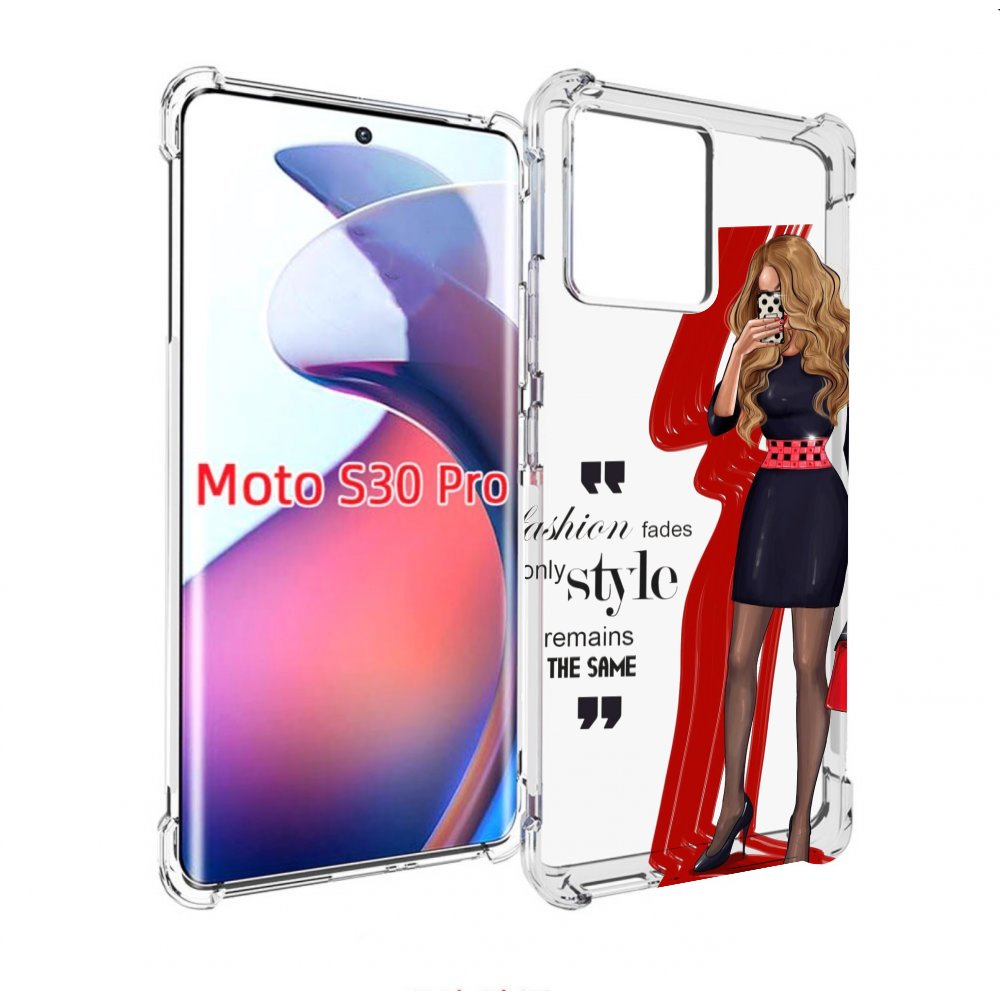 

Чехол MyPads Модная-девушка женский для Motorola Moto S30 Pro, Прозрачный, Tocco