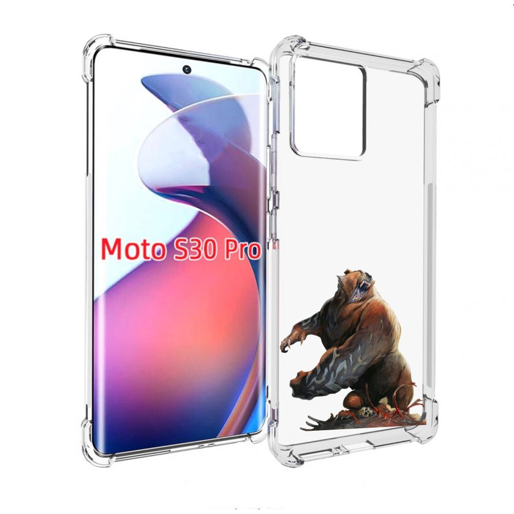 

Чехол MyPads Медведь-жестокий для Motorola Moto S30 Pro, Прозрачный, Tocco