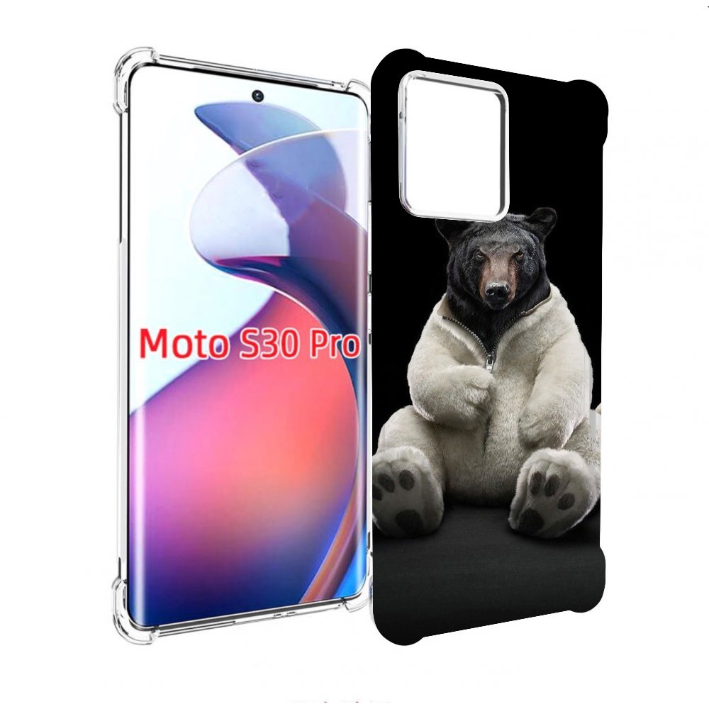 

Чехол MyPads Медведь-бурый-белый для Motorola Moto S30 Pro, Прозрачный, Tocco