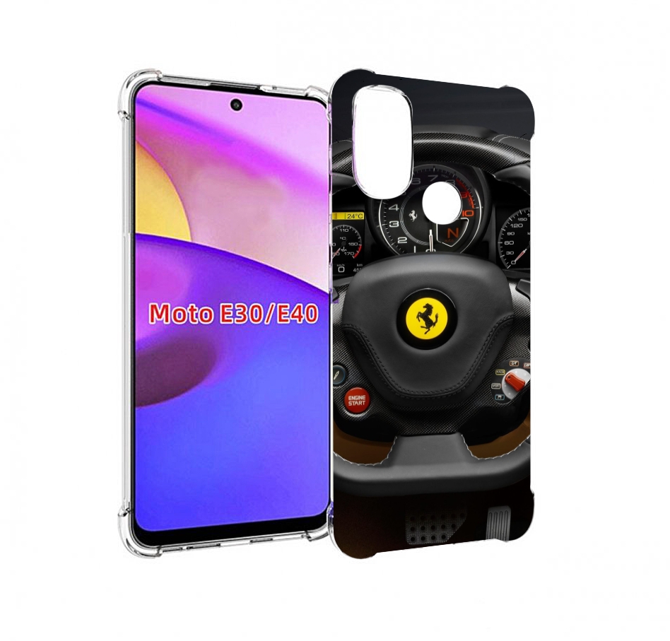 

Чехол бампер MyPads Ферарри для Motorola Moto E30., Прозрачный, Tocco