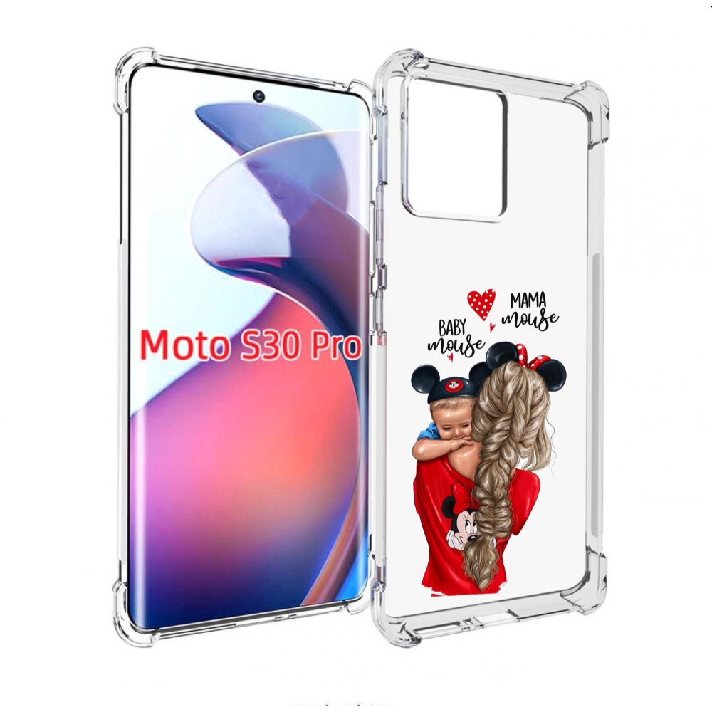 

Чехол MyPads Мама-маус женский для Motorola Moto S30 Pro, Прозрачный, Tocco