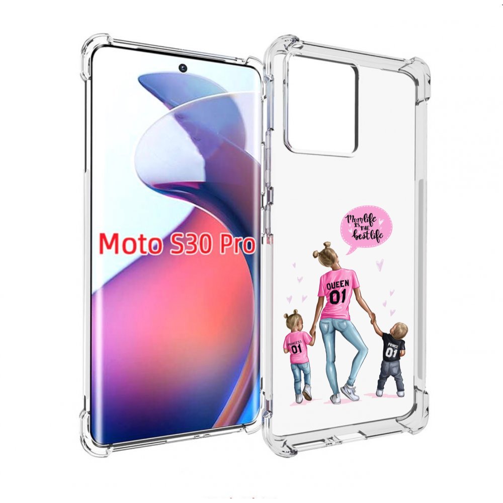 

Чехол MyPads Мама-королева женский для Motorola Moto S30 Pro, Прозрачный, Tocco
