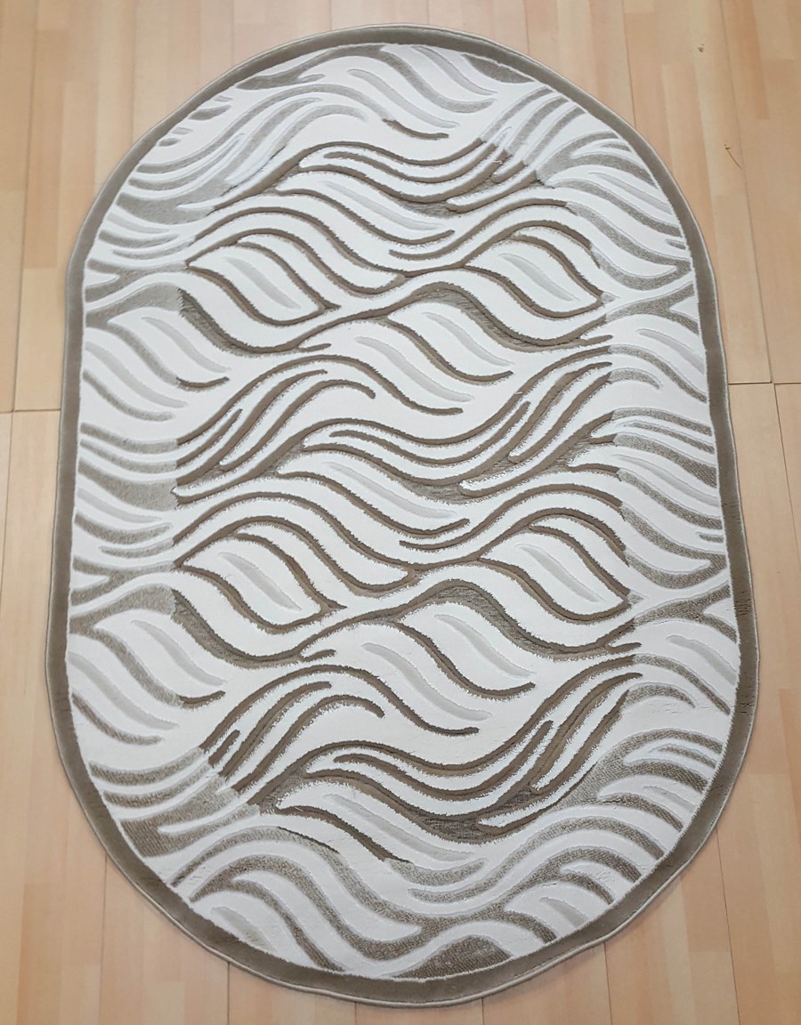 фото Ковер entegre 03467a овальный коричневый 250х350 sofia rugs