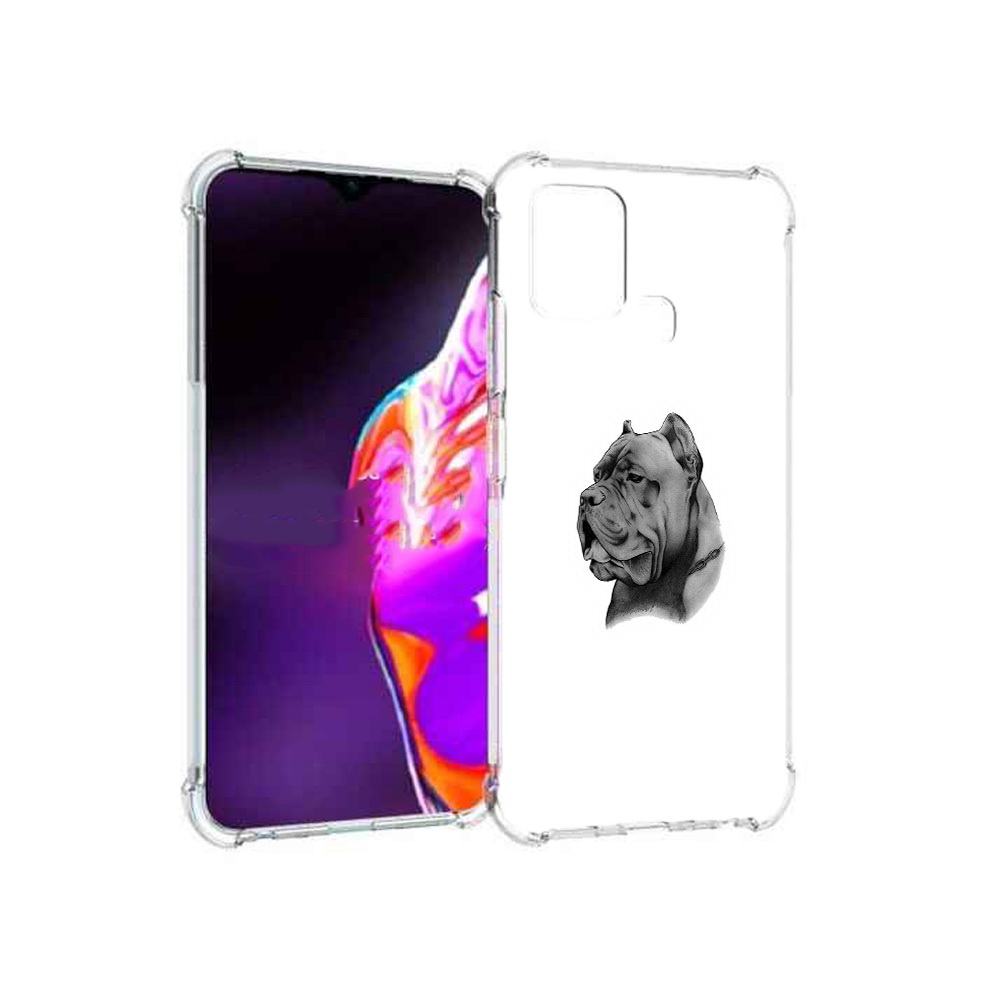

Чехол MyPads Tocco для Infinix Hot 10s грозный бульдог, Прозрачный, Tocco