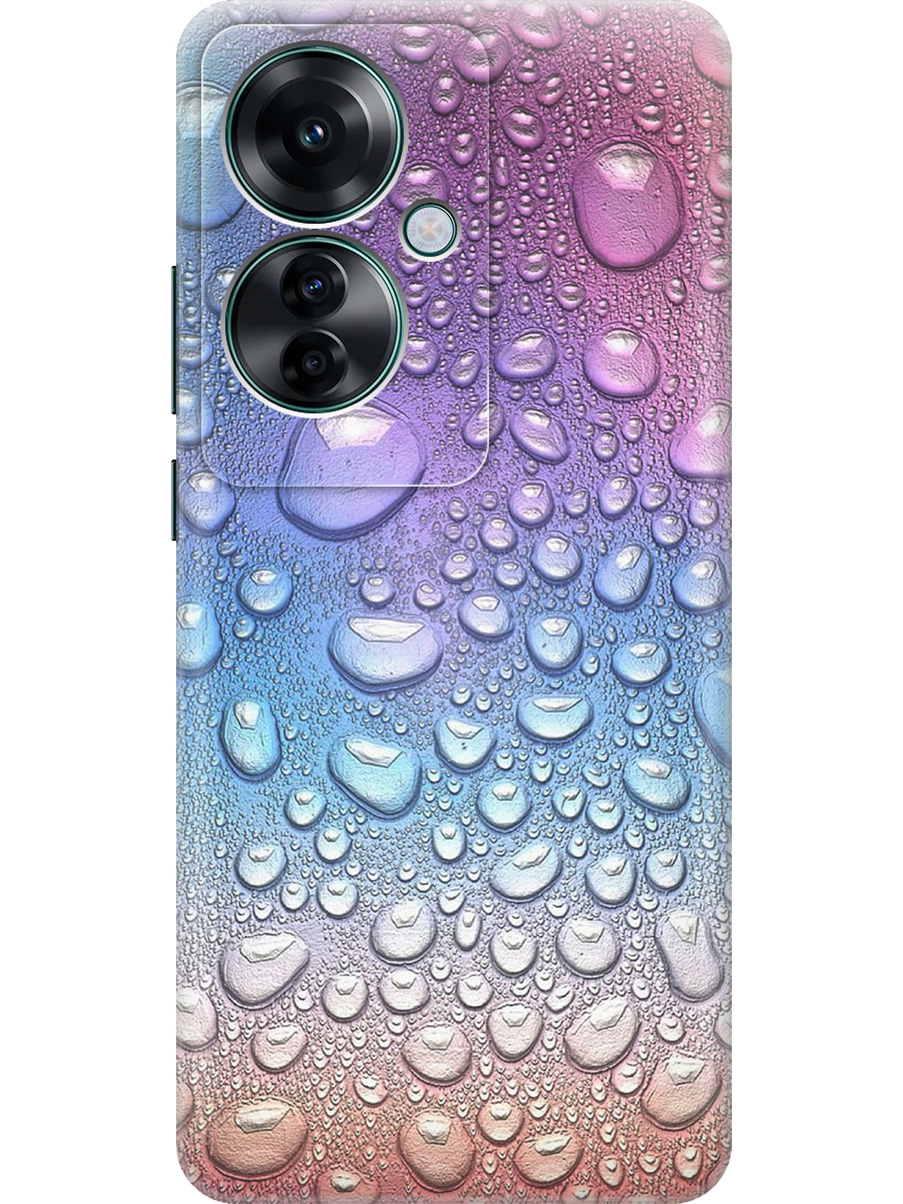 

Силиконовый чехол на Oppo Reno11 f 5G с принтом "Множество капель", Прозрачный;синий;фиолетовый, 782631241