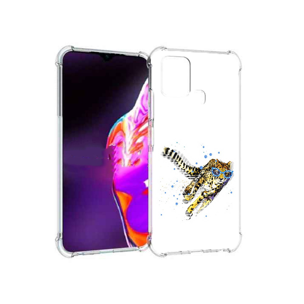 

Чехол MyPads Tocco для Infinix Hot 10s гепард в очках, Прозрачный, Tocco