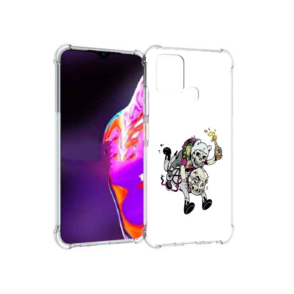

Чехол MyPads Tocco для Infinix Hot 10s время приключений скелеты, Прозрачный, Tocco
