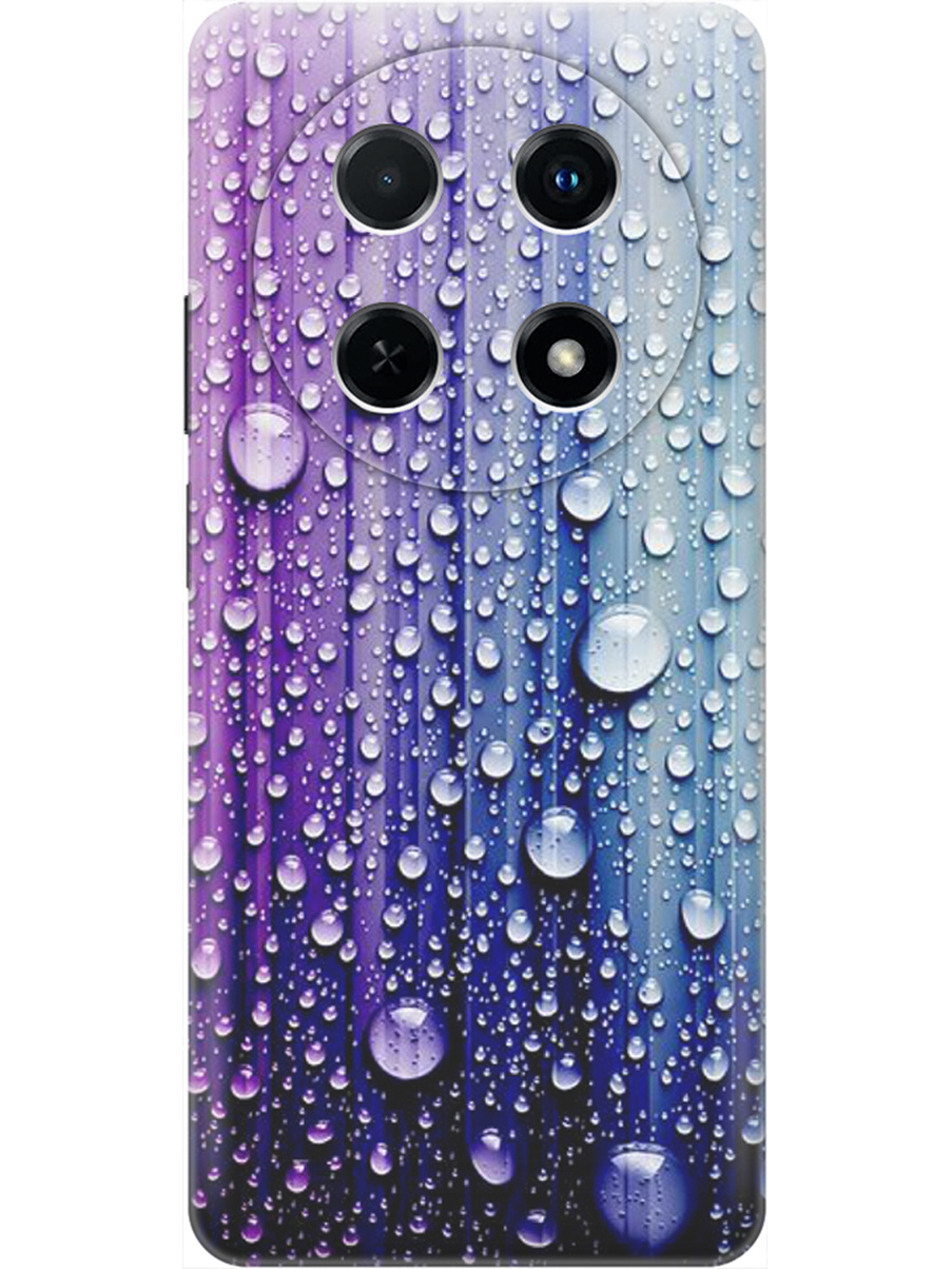 

Силиконовый чехол на Huawei nova 12i с принтом "Капли на голубом", Прозрачный;голубой;фиолетовый, 782624041