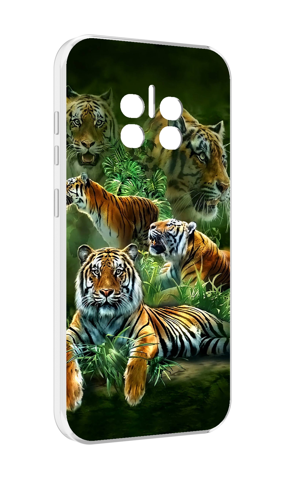 

Чехол MyPads Тигры для Doogee V11, Прозрачный, Tocco