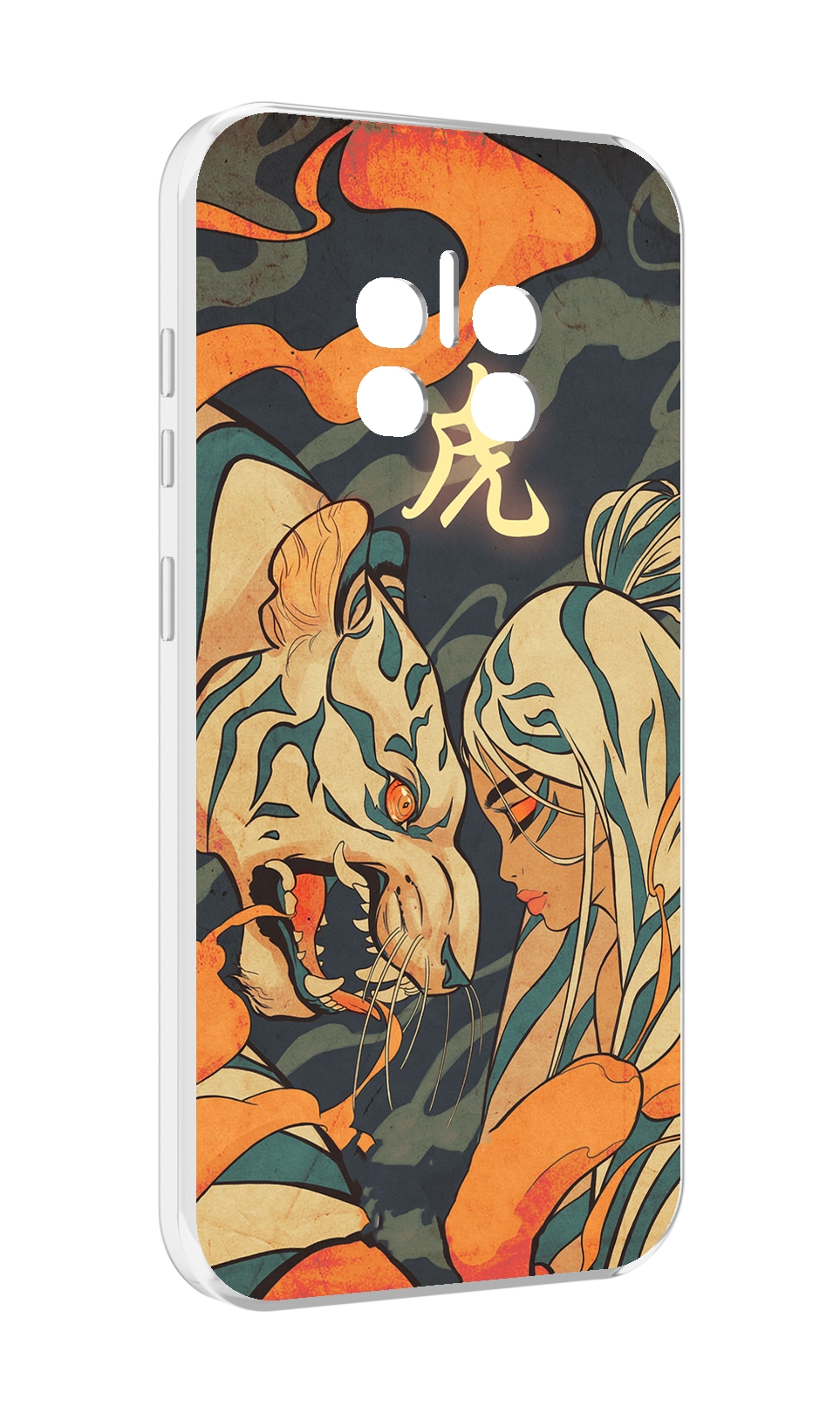 Чехол MyPads Тигр и девушка друзья для Doogee V11