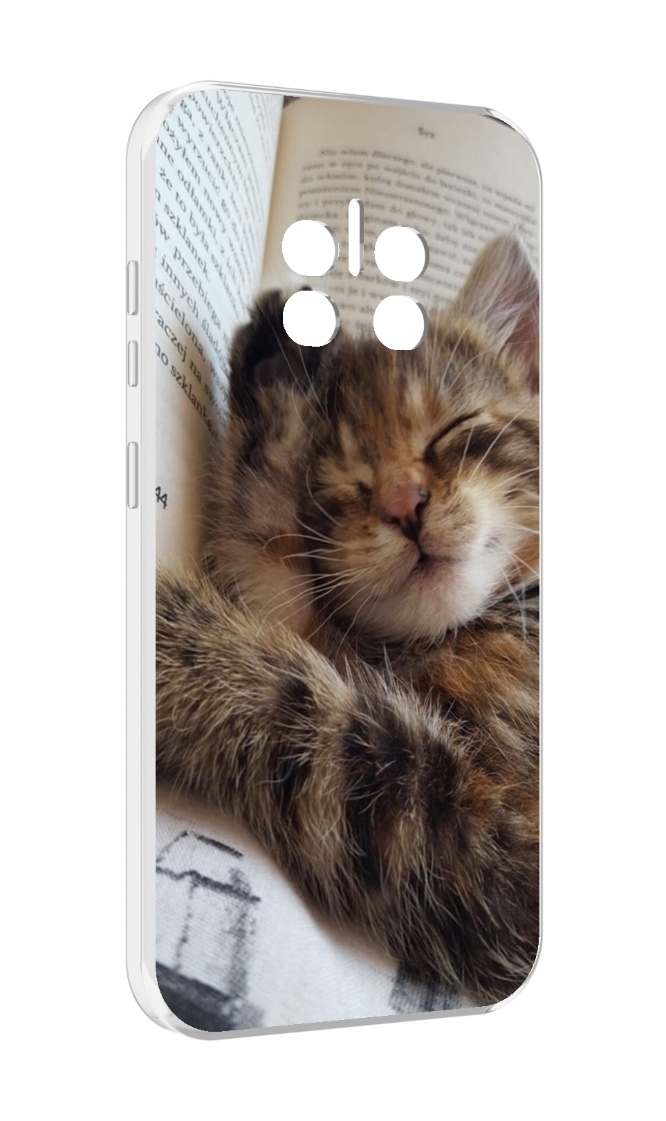 

Чехол MyPads Спящий-котенок для Doogee V11, Прозрачный, Tocco