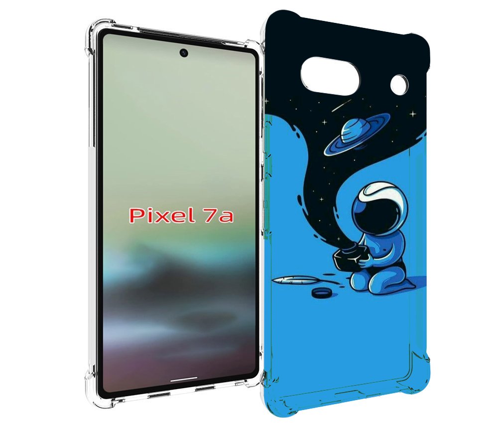 

Чехол MyPads космос из черной краски для Google Pixel 7A, Tocco