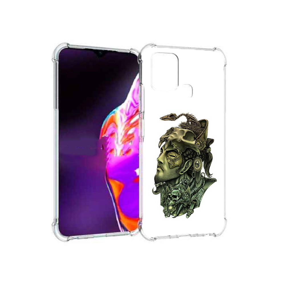 

Чехол MyPads Tocco для Infinix Hot 10s бронзовый воин, Прозрачный, Tocco