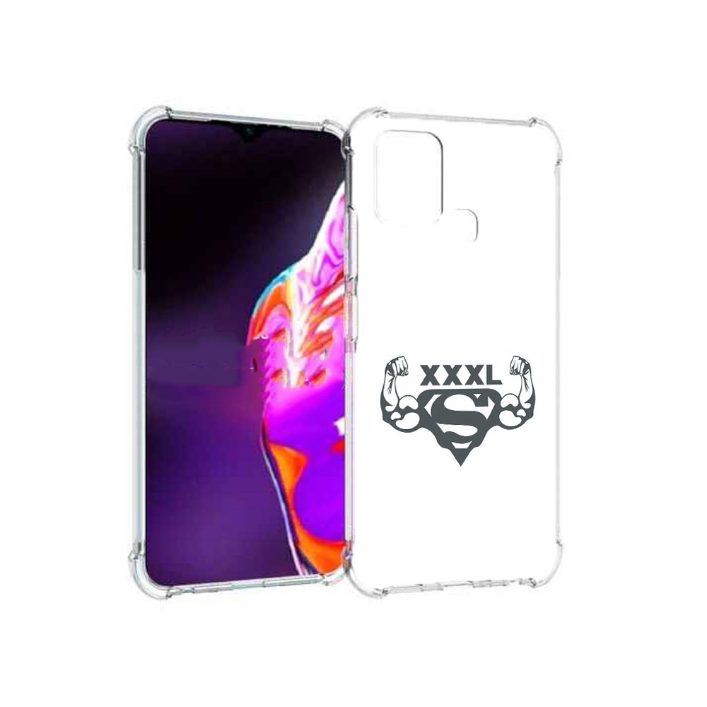 

Чехол MyPads Tocco для Infinix Hot 10s бодибилдинг супермен, Прозрачный, Tocco