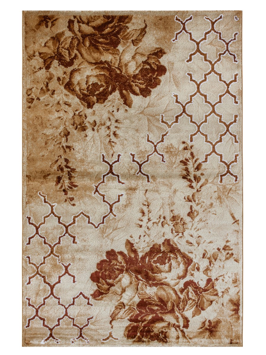 фото Ковер flamingo 4627a прямой коричневый 200x400 sofia rugs