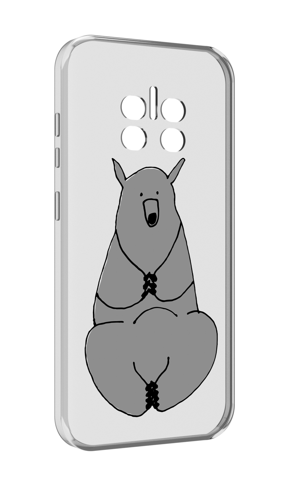 

Чехол MyPads Серый медведь для Doogee V11, Прозрачный, Tocco