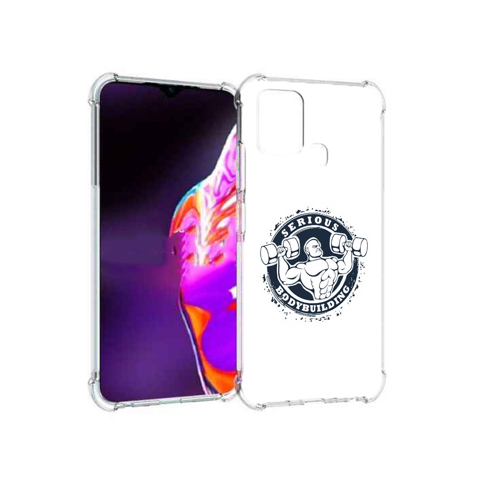 

Чехол MyPads Tocco для Infinix Hot 10s бодибилдинг воля к победе, Прозрачный, Tocco