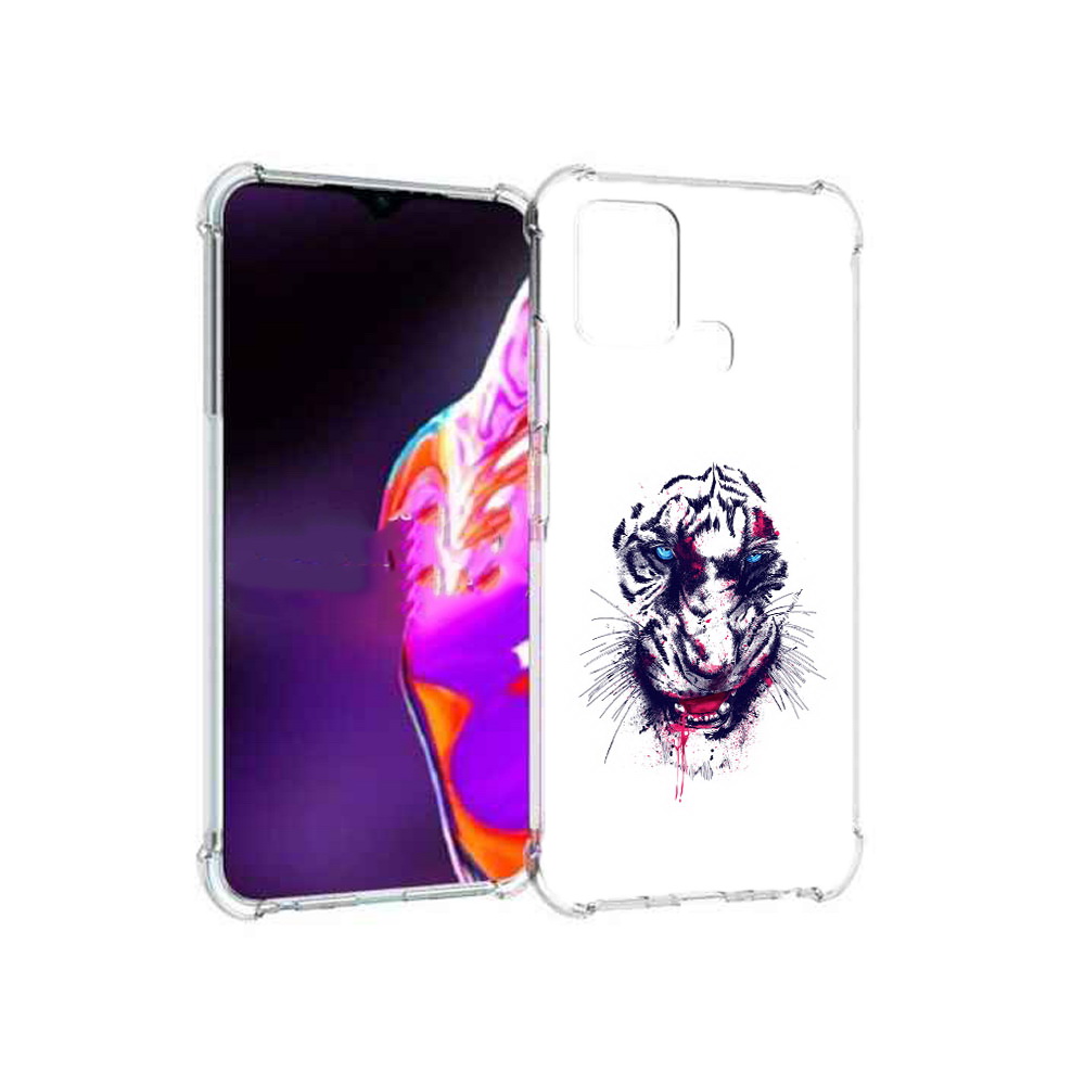 

Чехол MyPads Tocco для Infinix Hot 10s безумный тигр, Прозрачный, Tocco