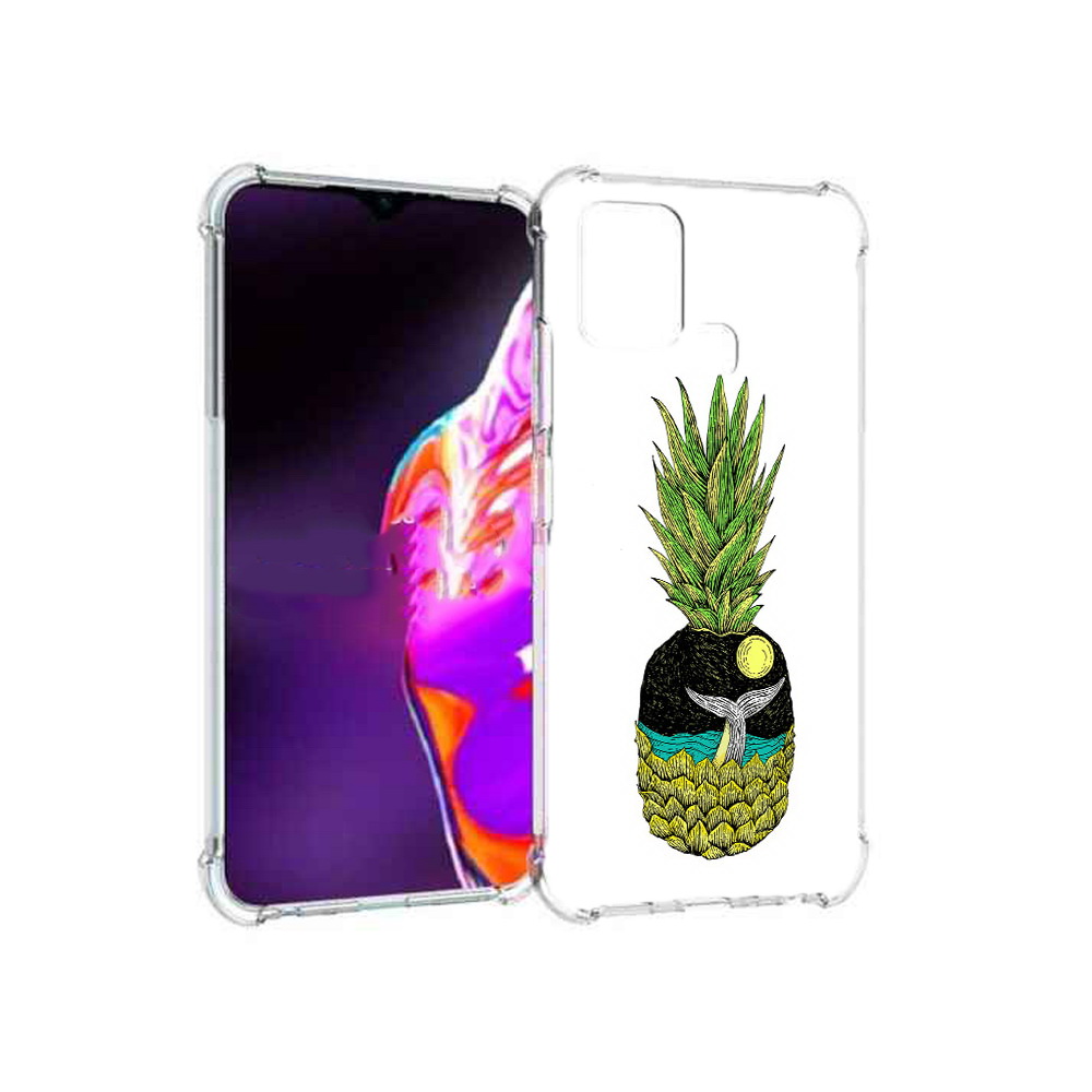 

Чехол MyPads Tocco для Infinix Hot 10s ананас с китом, Прозрачный, Tocco