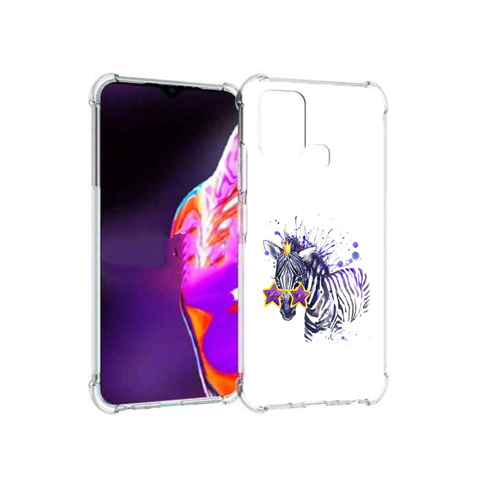 

Чехол MyPads Tocco для Infinix Hot 10s акварельная зебра, Прозрачный, Tocco