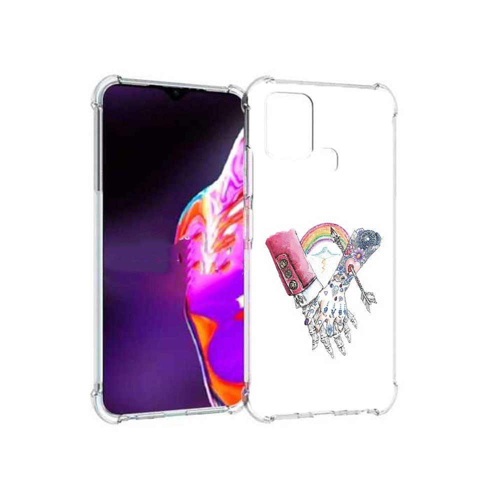 

Чехол MyPads Tocco для Infinix Hot 10s абстракция руки в татуировках, Прозрачный, Tocco
