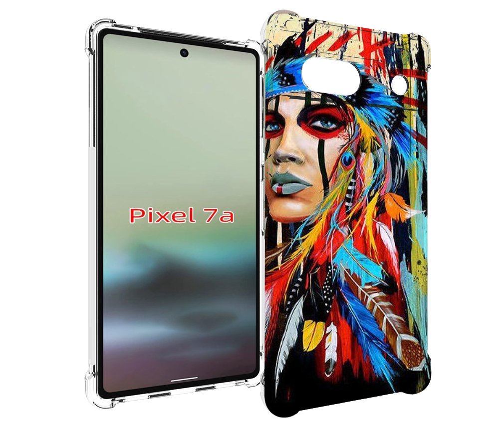 

Чехол MyPads индеец расписной для Google Pixel 7A, Tocco