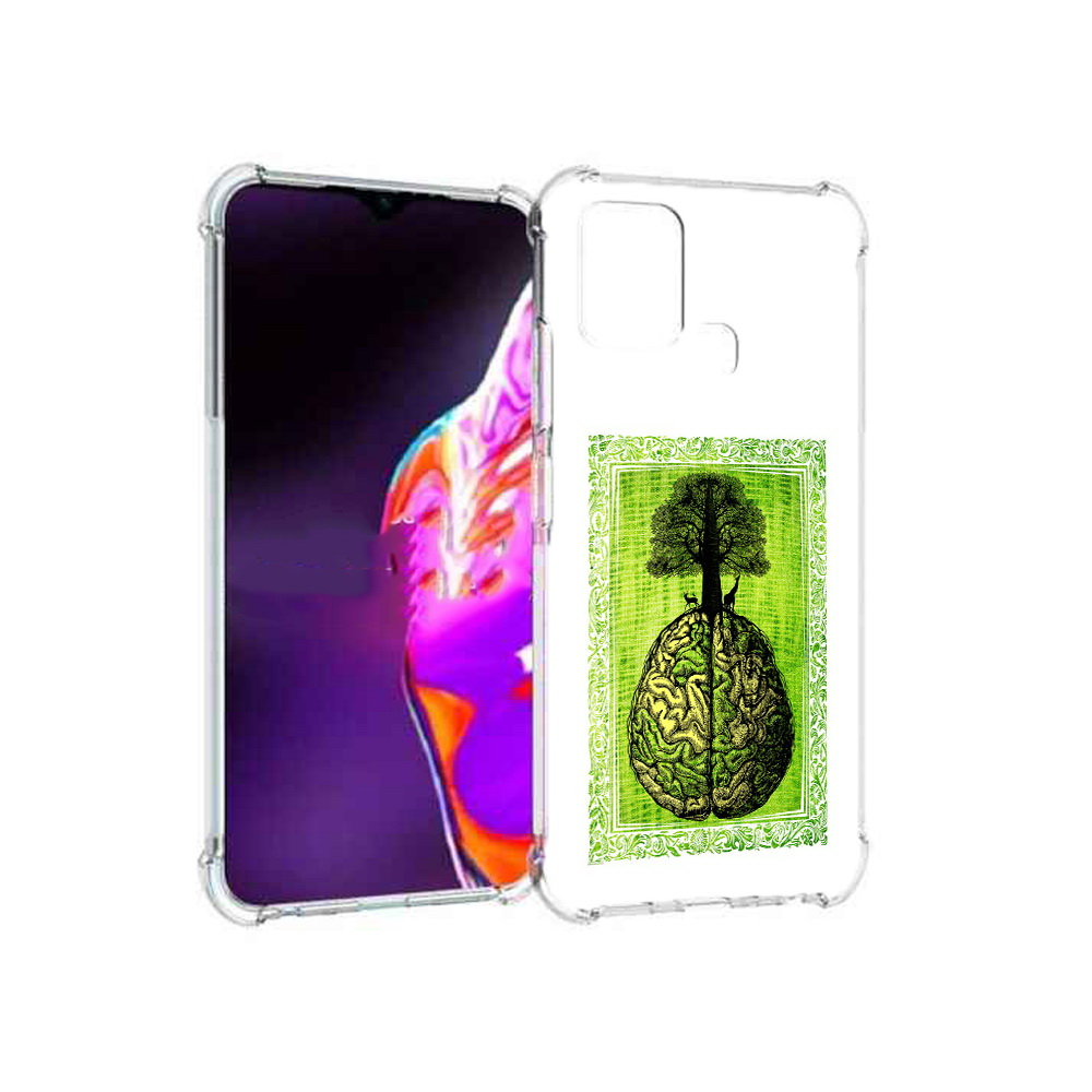 

Чехол MyPads Tocco для Infinix Hot 10s абстракция здоровый мозг, Прозрачный, Tocco