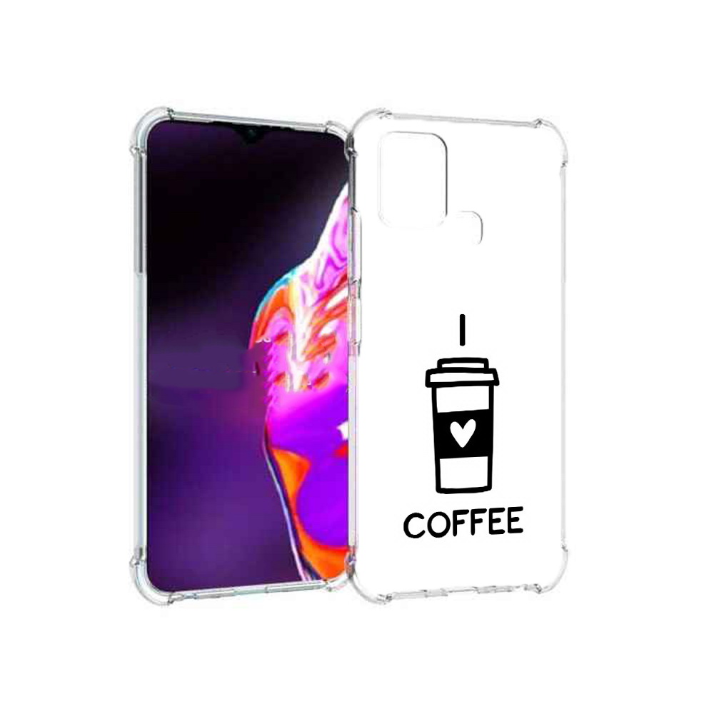 

Чехол MyPads Tocco для Infinix Hot 10s Я люблю кофе, Прозрачный, Tocco