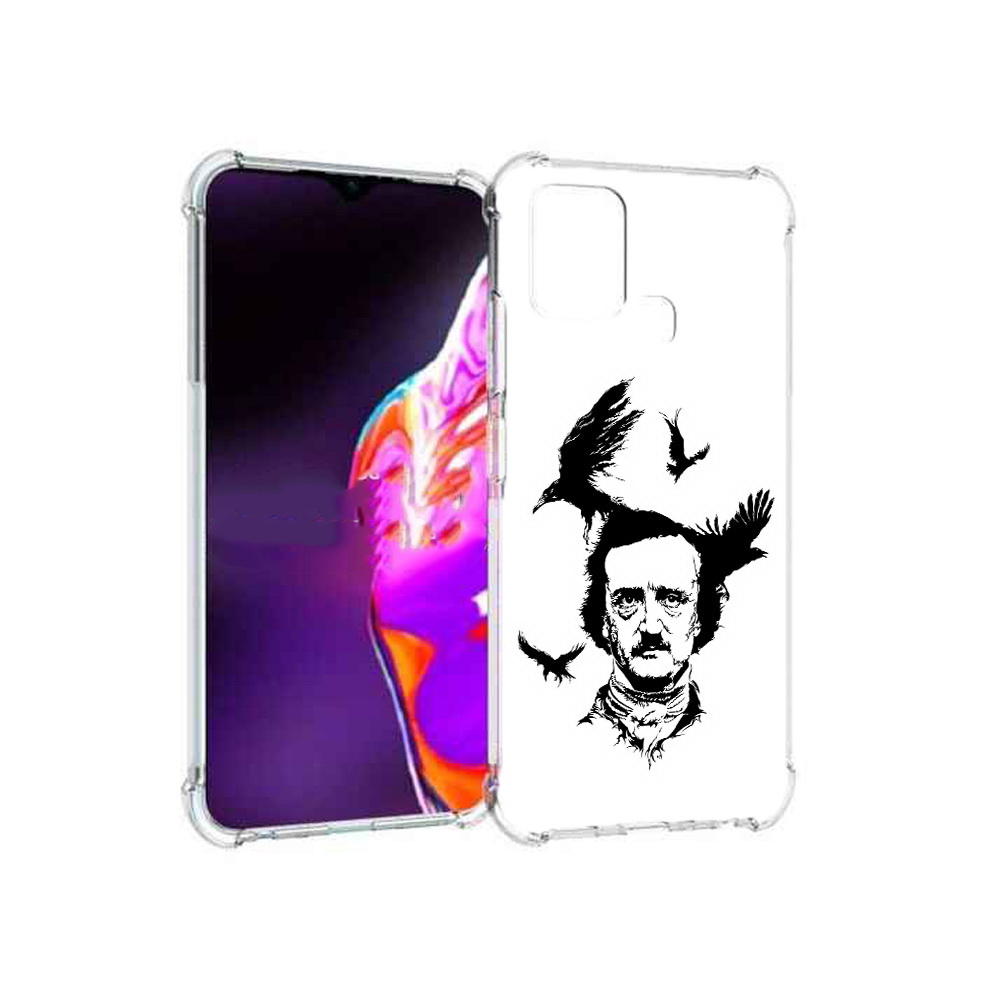 

Чехол MyPads Tocco для Infinix Hot 10s Эдгар Аллан черно белый, Прозрачный, Tocco