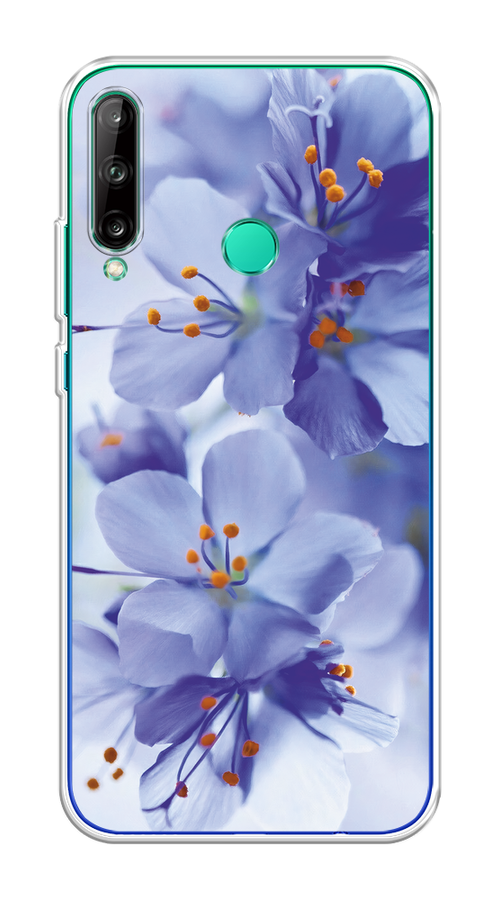 

Чехол на Honor 9C, Huawei P40 Lite E/Y7p "Фиолетовые цветки", Фиолетовый;синий, 6103350-1