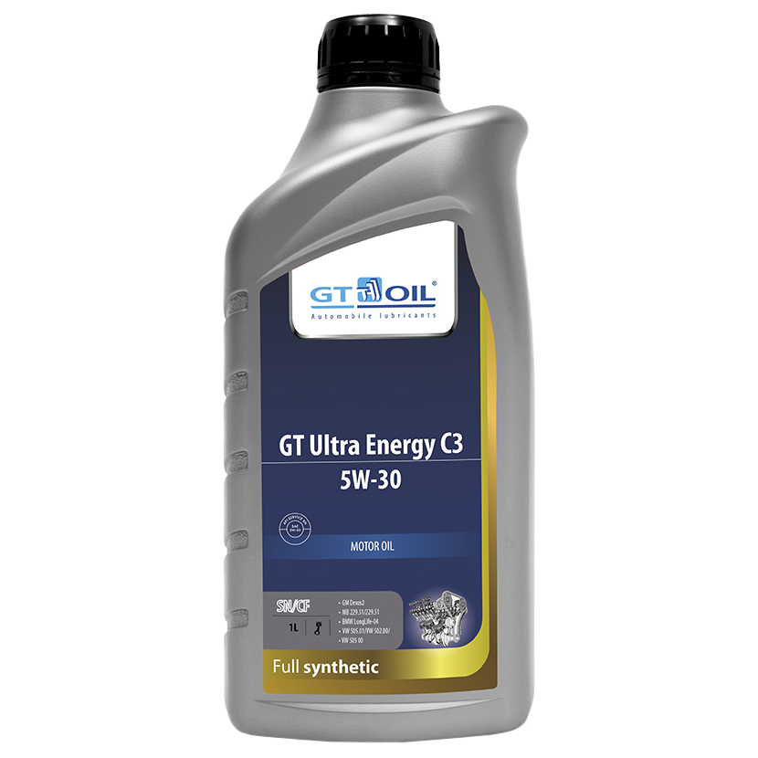 фото Масло мотор. gt ultra energy c3, sae 5w-30, api sm,sn/cf, 1 л gt oil арт. 8809059407929